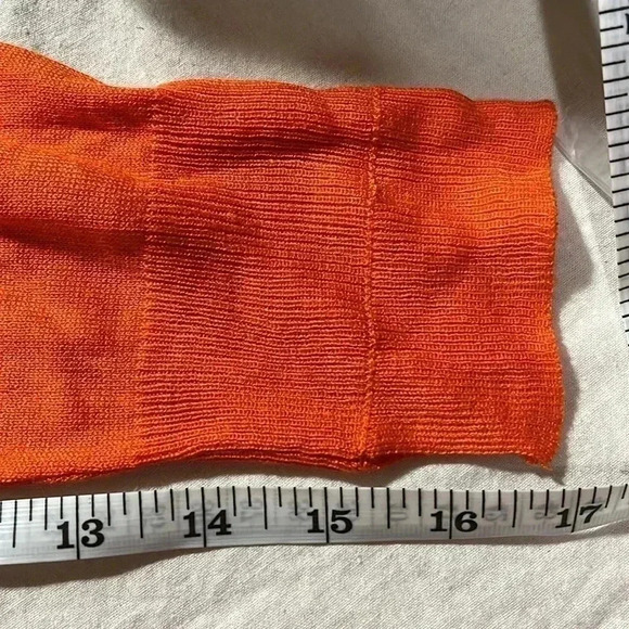 NWT Zara Crew Neck Ribbed  Orange Fine Knit Sweater - M - Picture 8 of 8